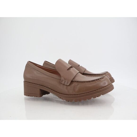 Cole Haan Camea Lug Penny Loafer SZ 11B Brown Leather Chunky Heel Slip On W28814 - Picture 2 of 13